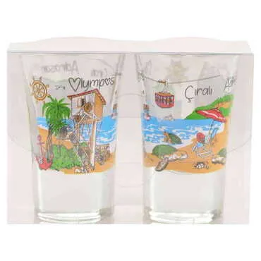 Adrasan Themed Shot Glass Set of 2 Pcs - Standart - 2