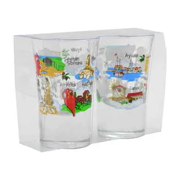 Balikesir Region Themed Shot Glass Set of 2 Pcs - Standart - 3