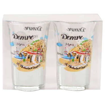 Demre Themed Shot Glass Set of 2 Pcs