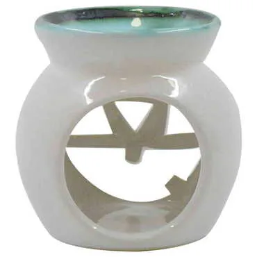 Ceramic White Pumpkin Censer Candle Holder - Standart - 2