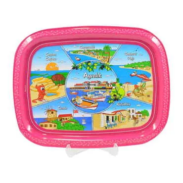 Ayvalik Region Themed Customised Printed Tin Serving Tray 305x235 mm