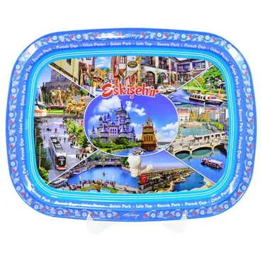 Eskisehir Themed Customised Printed Tin Serving Tray 305x235 mm