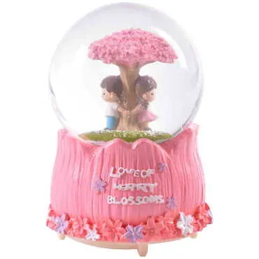 Glass Polyester Snow Globe No:34 Big Size