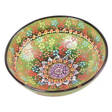 Turkish Ceramic Relief Bowl 25 cm
