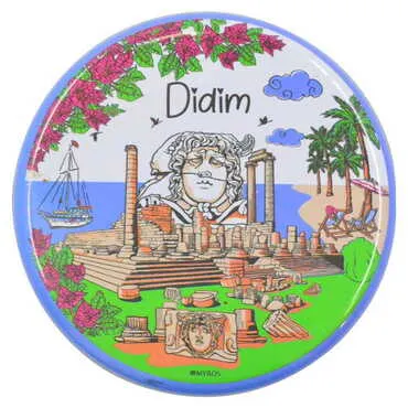 Didim Themed Round Tin Gift Box 73x35 mm - Standart - 3