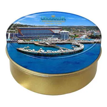 Hotel Themed Round Tin Gift Box 73x35 mm