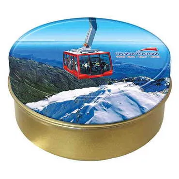 Cable Card Themed Round Tin Gift Box 73x35 mm