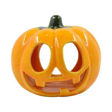 Ceramic Medium Pumpkin Incense Holder Candle Holder