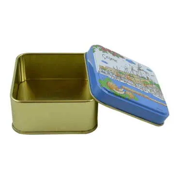 Cesme Themed Customised Round Tin Metal Box 75x75x35 mm - Standart - 4