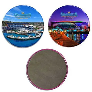 Hotel Themed Customised Metal Tin Coaster 90 mm - Standart