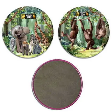 Zoo Themed Customised Metal Tin Coaster 90 mm - Standart