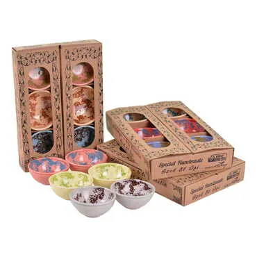 Ceramic Dalmatian Themed Bowl 6 pcs 8 cm - Standart - 2
