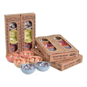 Ceramic Dalmatian Themed Bowl 6 pcs 8 cm - Standart - 3