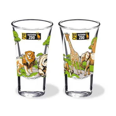 Zoo Themed Custom Printed Shot Glass 45x70 mm