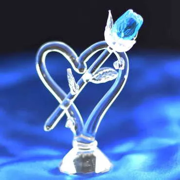 Crystal Rose Heart Figurine - Standart - 2