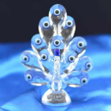 Crystal Peacock Figurine Set of 12 pcs No. 4