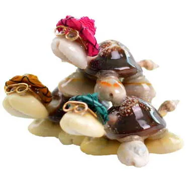 Toptan Trio Turtle W/ Eyeglasses/colored Hats  