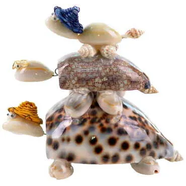 Toptan Tiger Cowrie Triple Turtle -4 Asstd Color Hat  