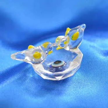 Crystal Bird Feeding Figurine No. 1 - Standart - 2