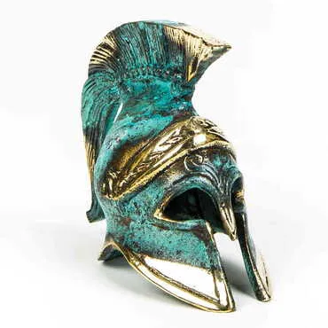 Bronze Helmet Figurine 38,5X5 cm