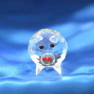 Crystal Pig Figurine
