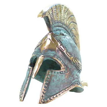 Bronze Helmet Figurine No :1 11 Cm - Standart - 2