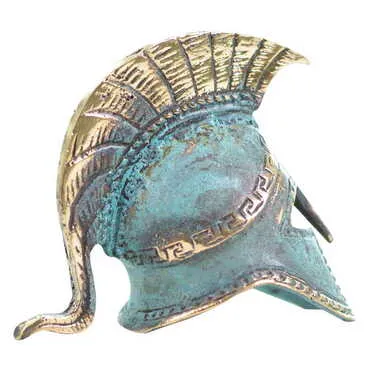 Bronze Helmet Figurine No :1 11 Cm - Standart - 5