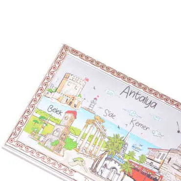 Antalya Themed Silver Plated Desktop Decor White 78X125 Mm - Standart - 5