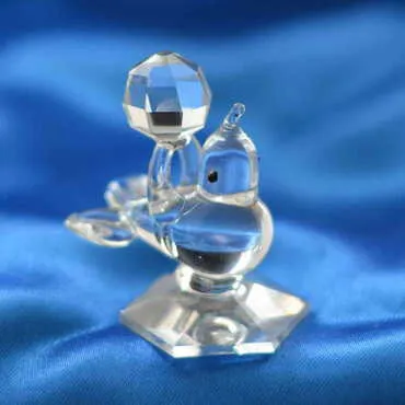 Crystal Seal Ball Playing Figurine