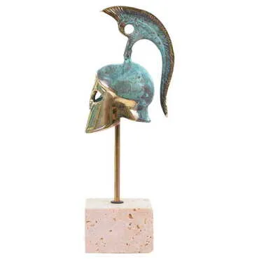 Bronze Helmet Figurine Model No:7 14,5X4 Cm - Standart - 2