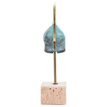 Bronze Helmet Figurine Model No:7 14,5X4 Cm - Standart - 3