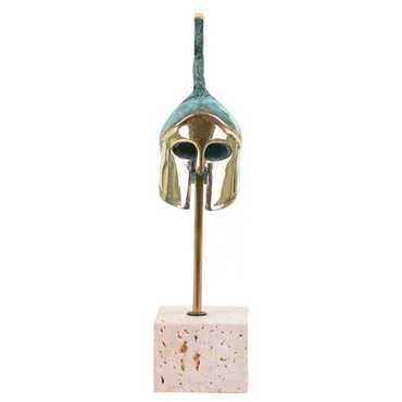 Bronze Helmet Figurine Model No:7 14,5X4 Cm - Standart - 4
