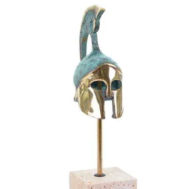 Bronze Helmet Figurine Model No:7 14,5X4 Cm - Standart - 5
