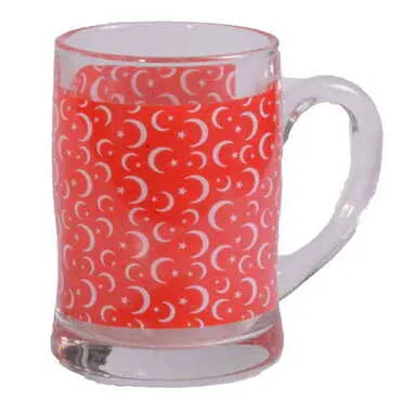 Turkey Themed Glass Mug Big Size