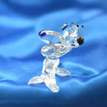 Crystal Butterfly on Leave Figurine