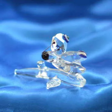 Crystal Butterfly on Leave Figurine - Standart - 2