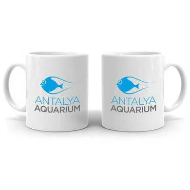 Toptan Aquapark Temalı Seramik Baskılı Kupa 82x90 mm