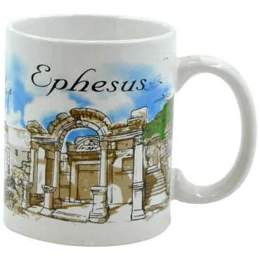 Ephesus Themed Custom Printed Ceramic Coffee Mug 82x90 mm