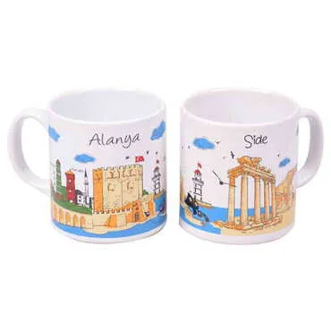 Side Themed Custom Printed Ceramic Coffee Mug 82x90 mm - Standart - 2