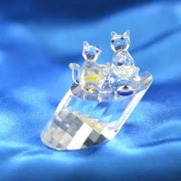Crystal Two Squirrel on a Log Figurine - Standart - 2