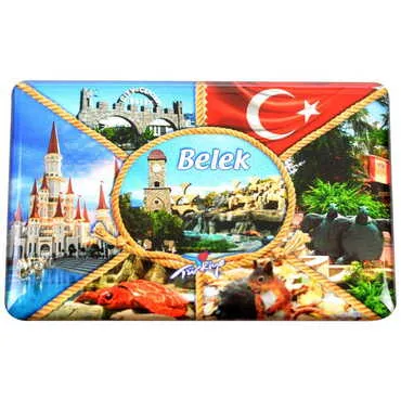 Toptan Belek Temalı Myros Dikdörtgen Magnet 80x55 mm