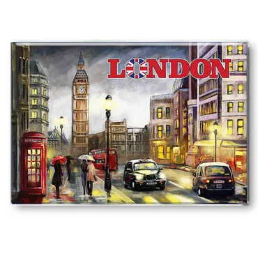 Toptan Londra Temalı Myros Dikdörtgen Magnet 80x55 mm - Standart - 4