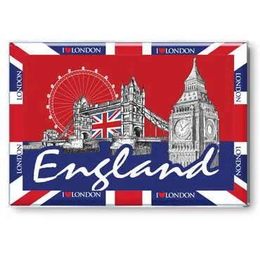 Toptan Londra Temalı Myros Dikdörtgen Magnet 80x55 mm - Standart - 6