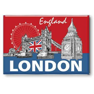 Toptan Londra Temalı Myros Dikdörtgen Magnet 80x55 mm - Standart - 7