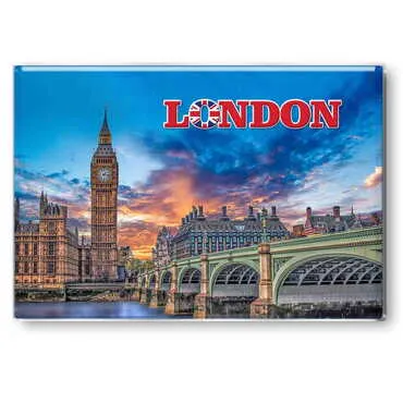 Toptan Londra Temalı Myros Dikdörtgen Magnet 80x55 mm - Standart - 8