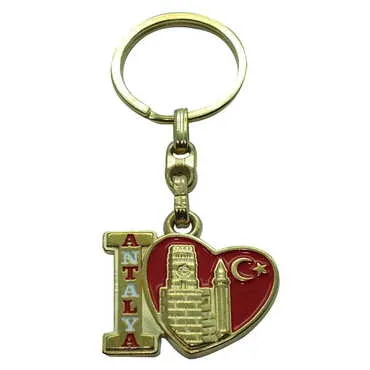 City Themed Metal Customised Enamel Keychain