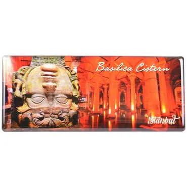 Istanbul Themed Epoxy Dome Panaromic Souvenir Fridge Magnet 120x50 cm