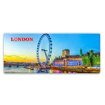 Toptan Londra Temalı Myros Panaromik Magnet 120x50 mm - Standart - 4
