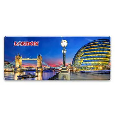 Toptan Londra Temalı Myros Panaromik Magnet 120x50 mm - Standart - 5