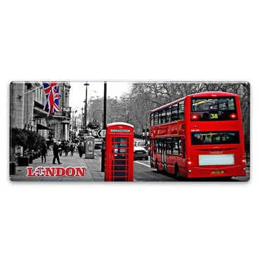 Toptan Londra Temalı Myros Panaromik Magnet 120x50 mm - Standart - 6
